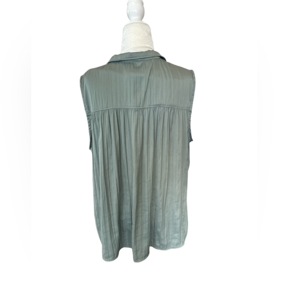 Anthropologie Sage Green Button Down Blouse - Picture 5 of 9